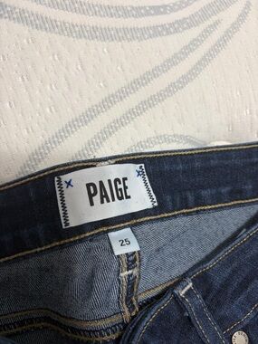 PAIGE Indigo Denim Jeans with Contrast Stitching